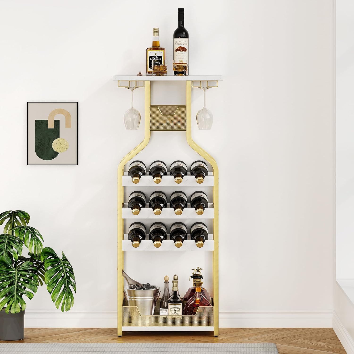 GarveeMore Weinregal aus Metall,zur Aufbewahrung und Präsentation von Weinf günstig online kaufen