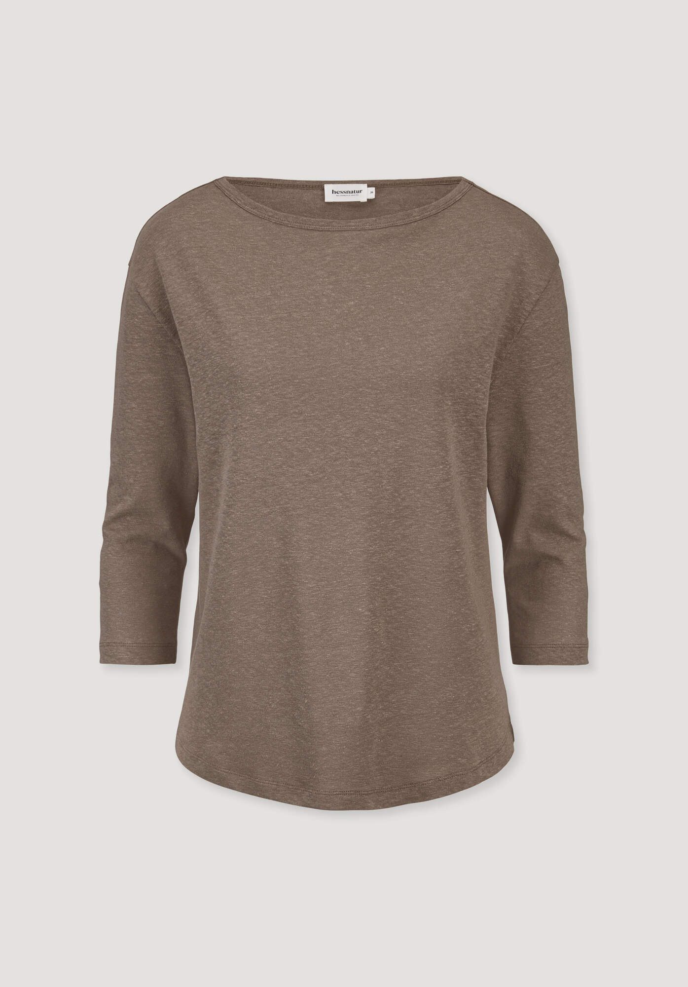 Hessnatur T-Shirt aus Leinen mit reiner Bio-Baumwolle (1-tlg)