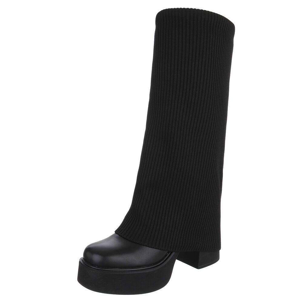 Ital-Design Moderne Stiefel mit Strickdesign und günstig online kaufen