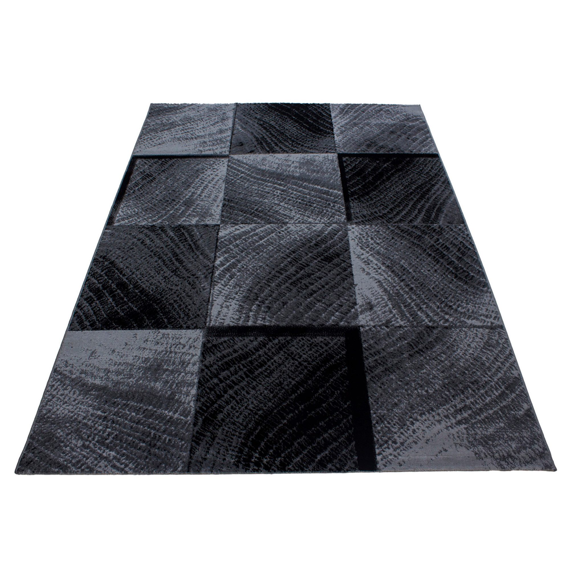 Carpettex Designteppich Kariert Design, Läufer, Höhe: 6 mm, Kurzflor Teppich Wohnzimmer Abstrakt Kariert Design Pflegeleicht