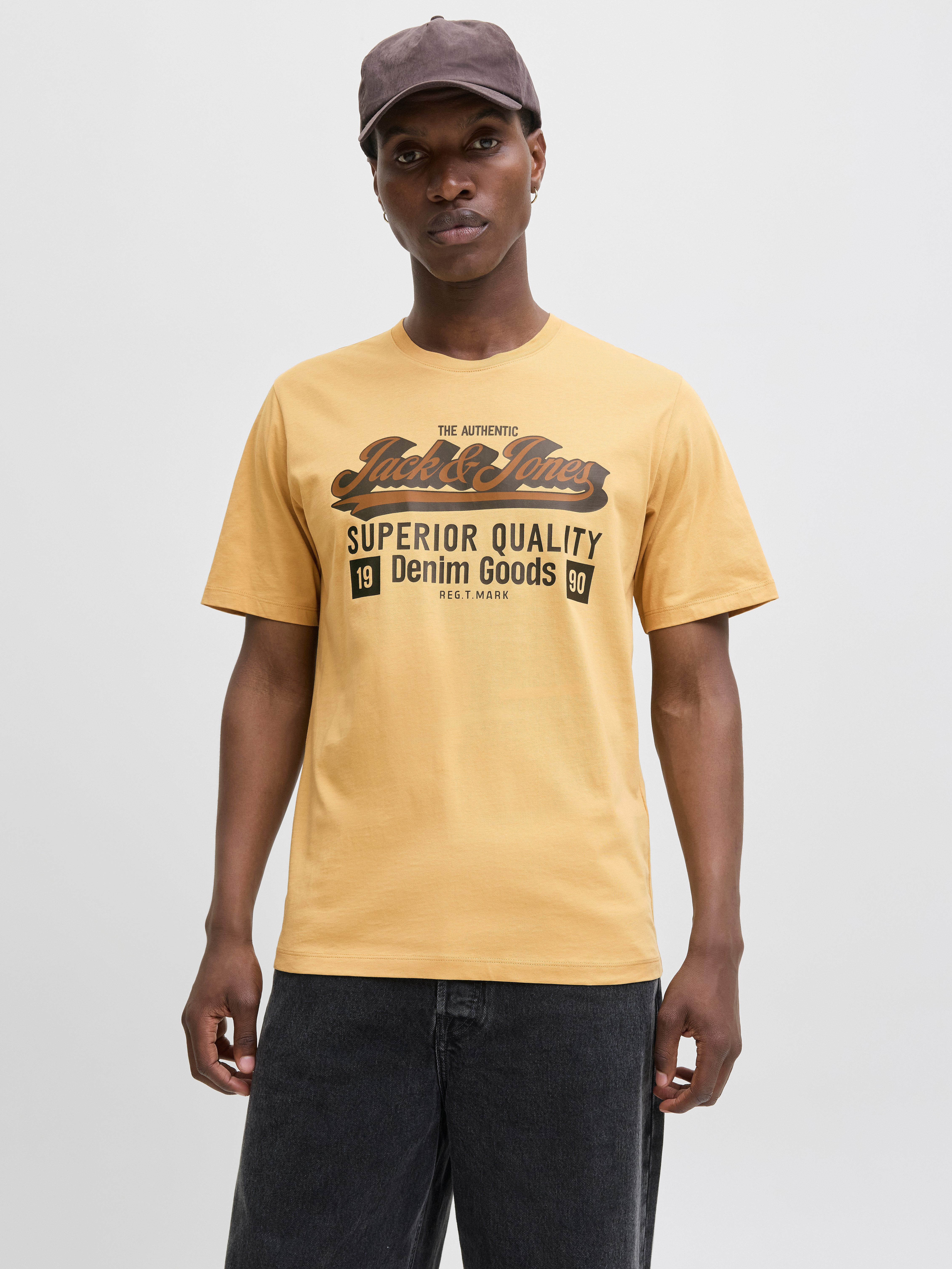 Jack & Jones Herren Rundhals T-Shirt JJELOGO TEE SS O-NECK 2 COL - Regular günstig online kaufen