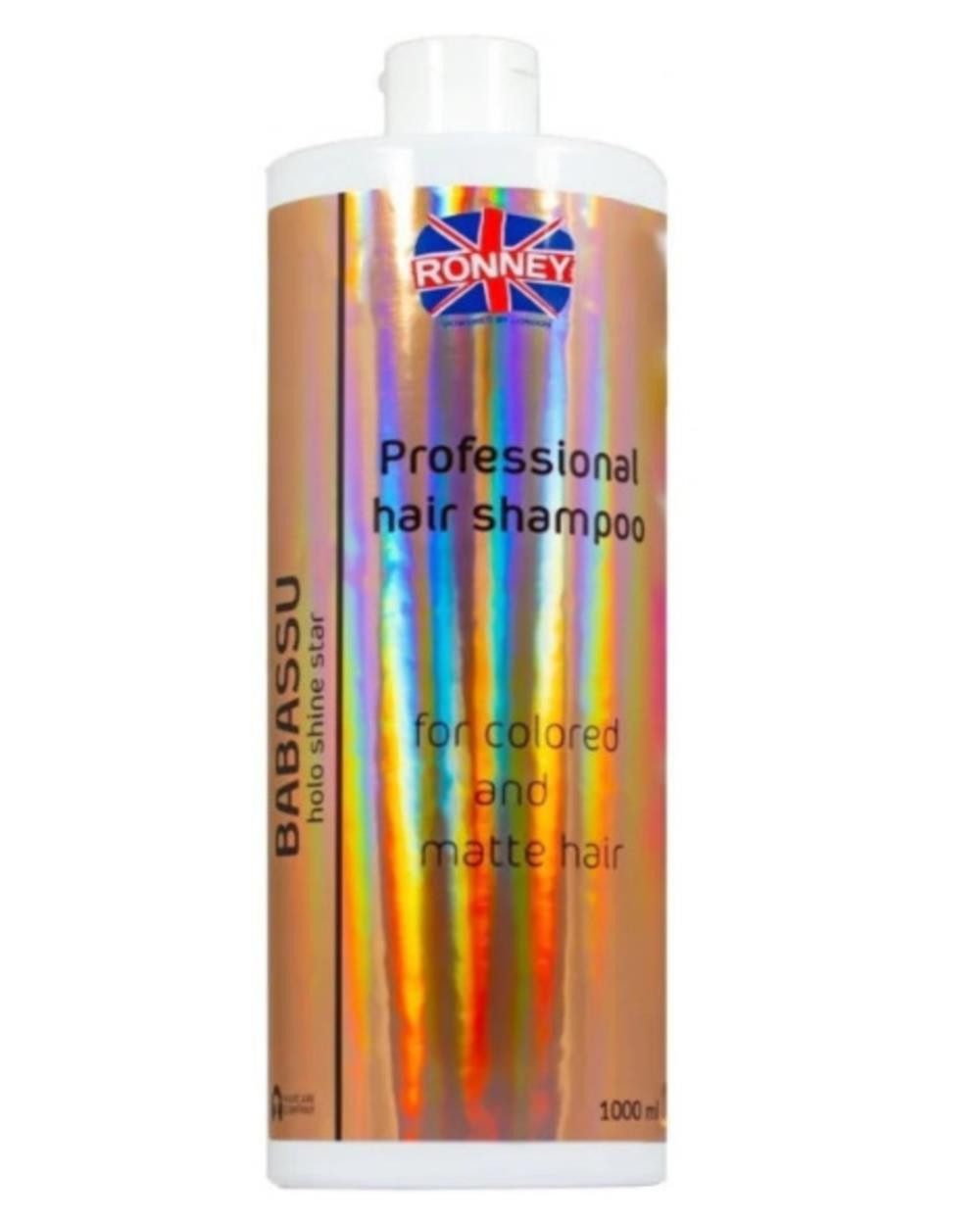 Haarshampoo Ronney Professional holo shine star (1000 ml) hair shampoo Babassu, Flasche, Babassu Shampoo stärkt, spendet Feuchtigkeit und Glanz