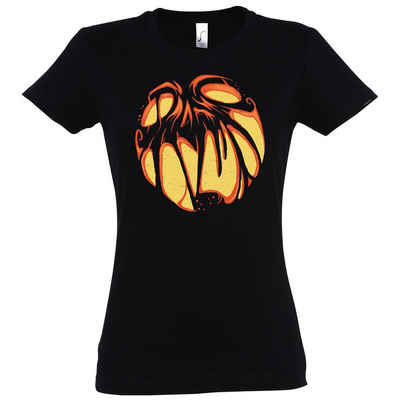 Youth Designz Print-Shirt Halloween Kürbis Damen T-Shirt Horror Face Fun-Look mit modischem Print Aufdruck