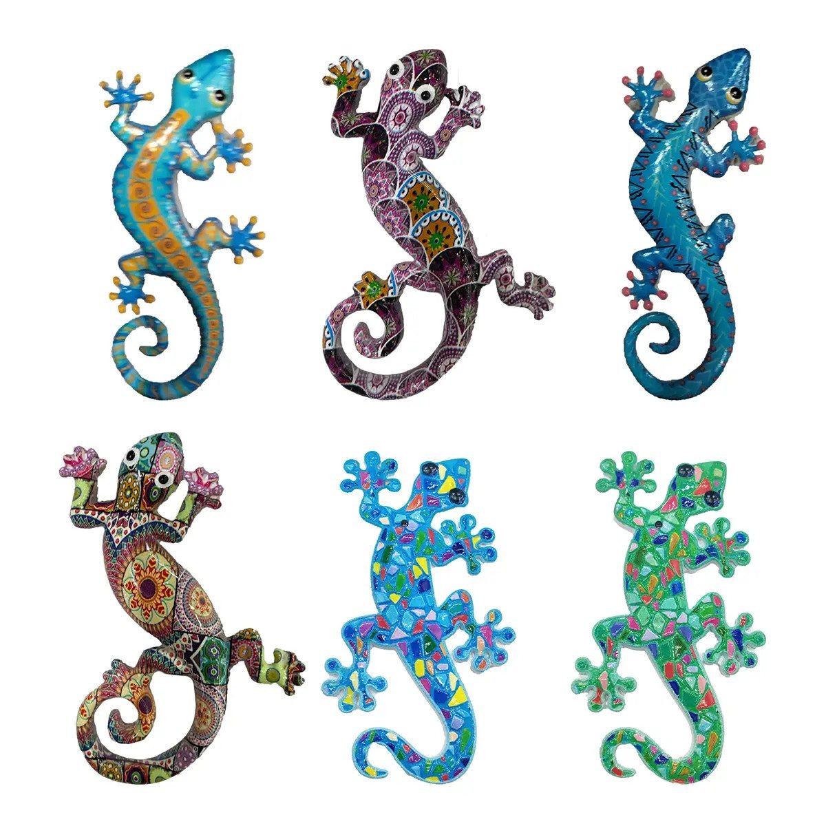 LK Trend & Style Magnet 2x Gecko (2 Stück zufällig ausgewählt, Kühlschrankmagnet zwei verschiedene Designs), hält auf alle magnetischen Oberflächen