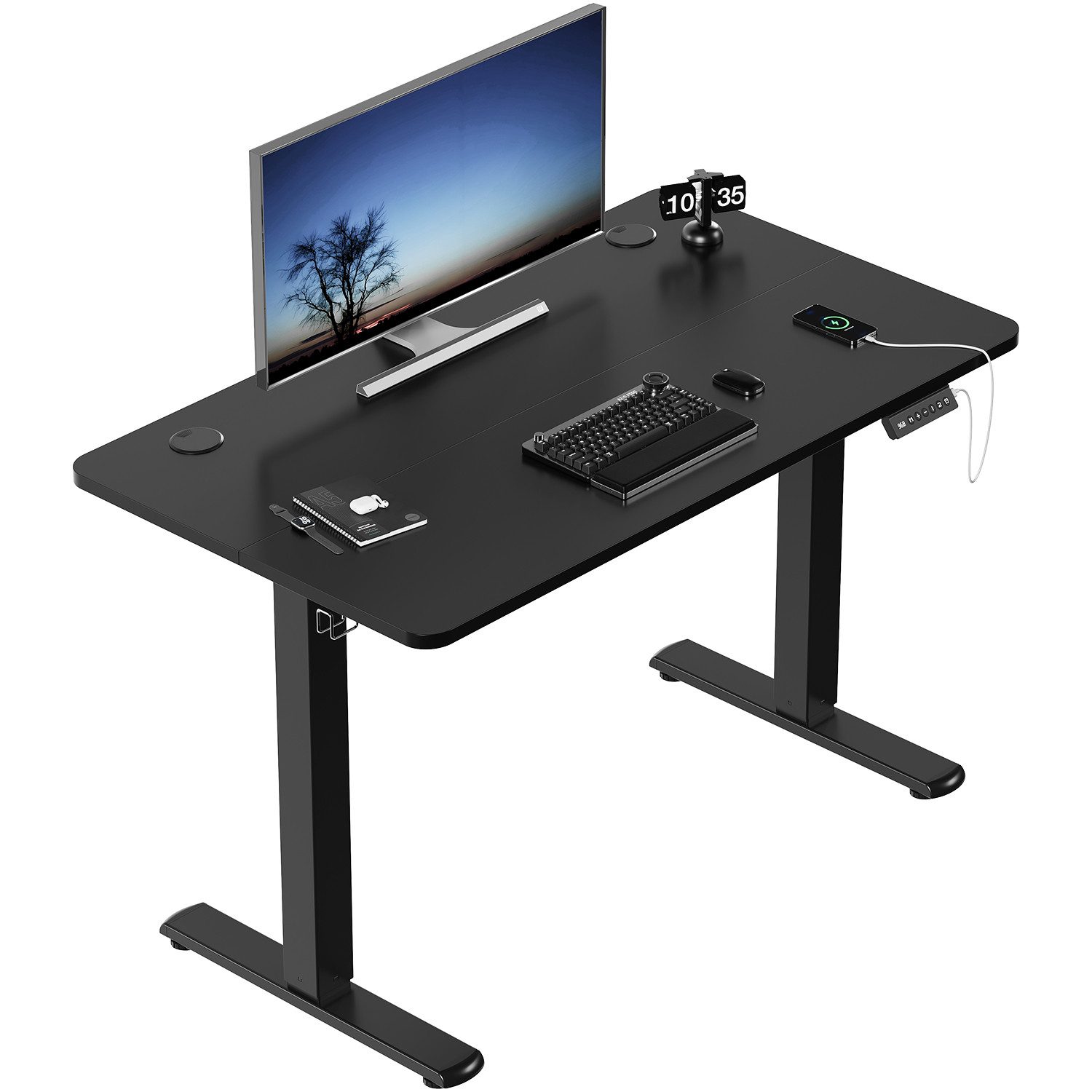 Furnicopia Schreibtisch Höhenverstellbarer mit USB-Ladefunktion und günstig online kaufen