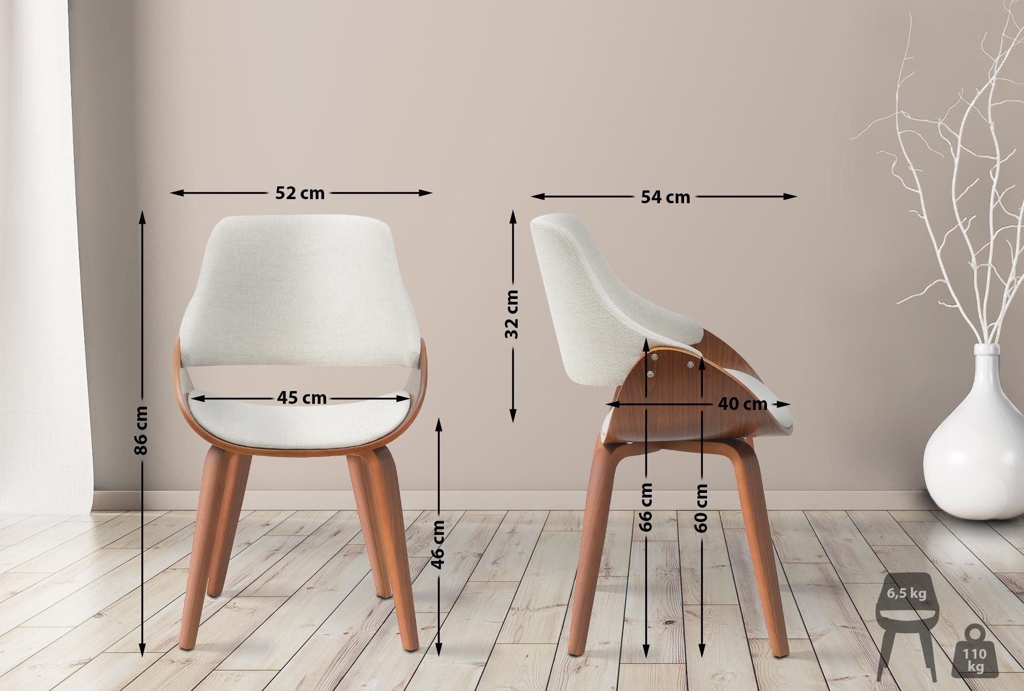 CLP Esszimmerstuhl Vangale, Polsterstuhl mit Lehne, günstig online kaufen