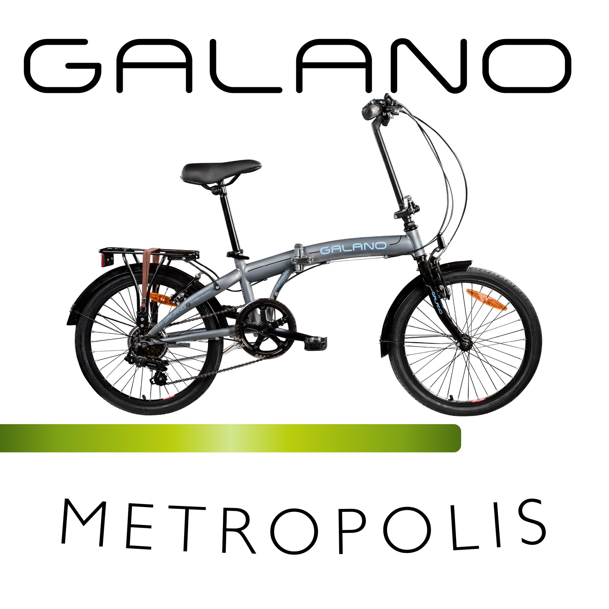 Galano Faltrad Metropolis, 6 Gang, Kettenschaltung, 20 Zoll Klapprad für Erwachsene 155 - 180cm Klappfahrrad Damen Herren