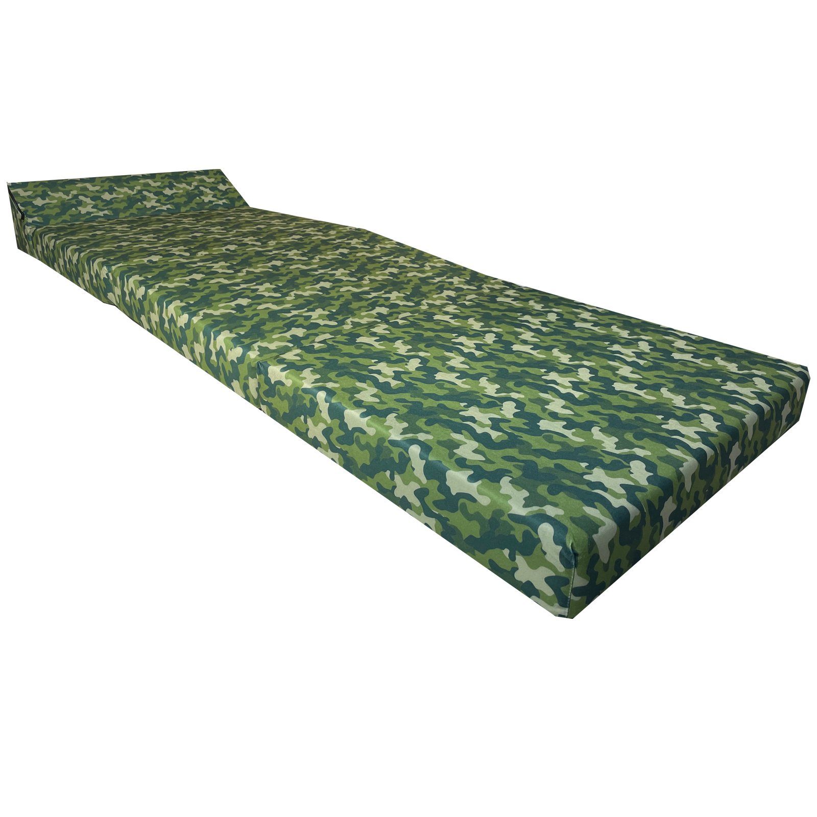 Größe Klappmatratze Kopfteil FORTISLINE Grün Gästematratze Klappmatratze "CAMO" mit 200x70x10cm,