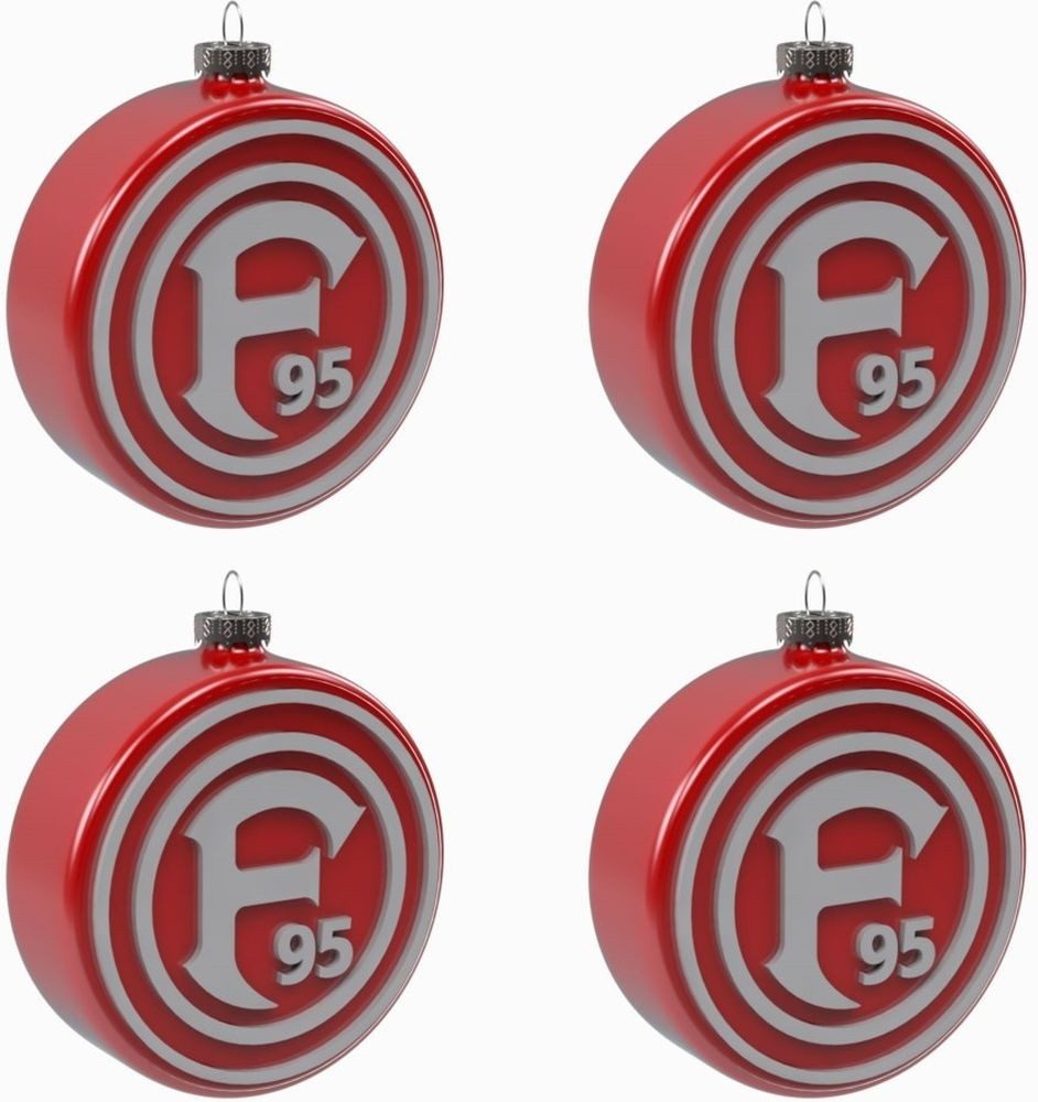 Fortuna Düsseldorf Dekoobjekt Christbaumkugel Logo 4er Set