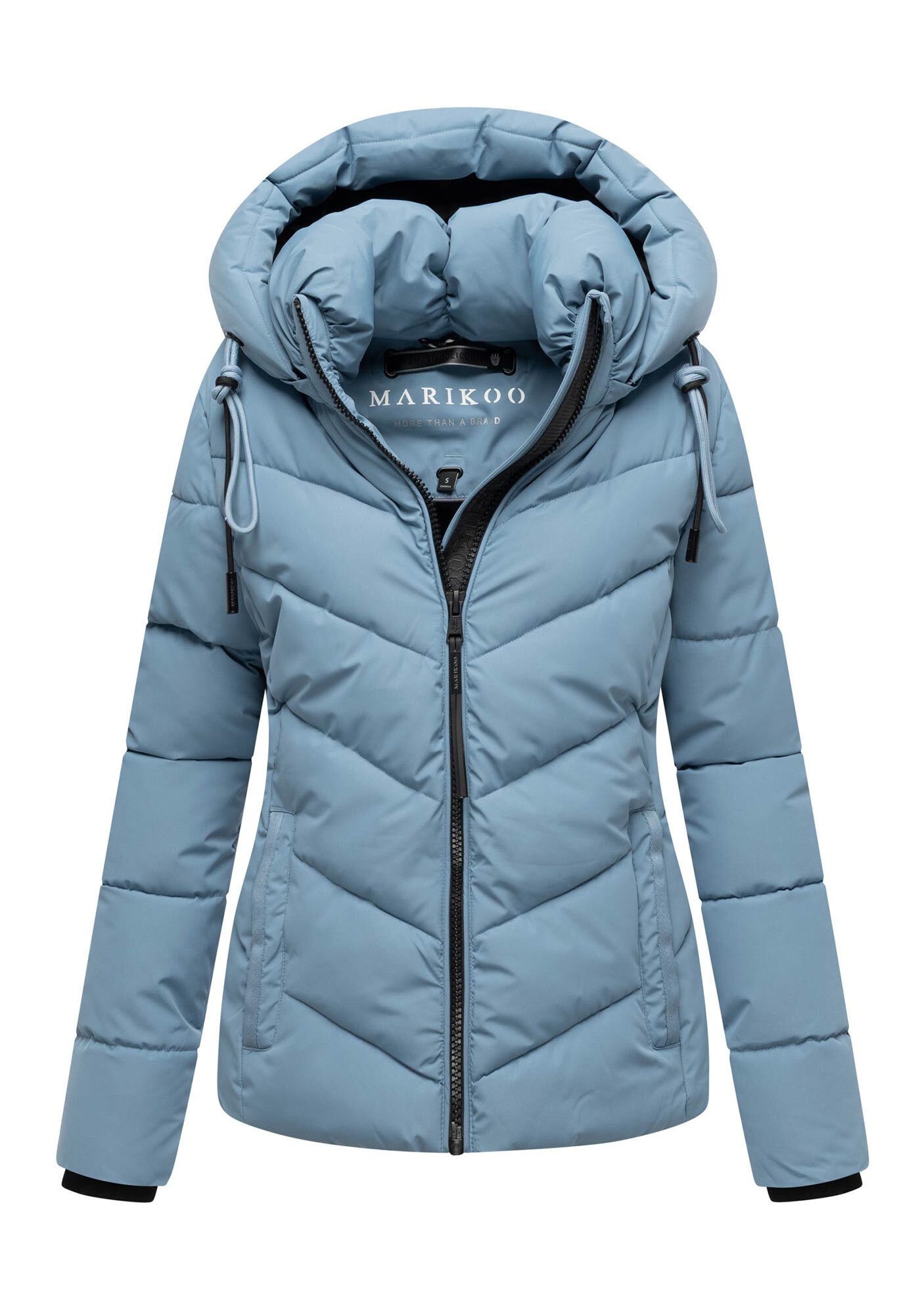 Marikoo Winterjacke Sahnemausii mit abnehmbarer Kapuze und hohem Kragen – Bild 4 von 5
