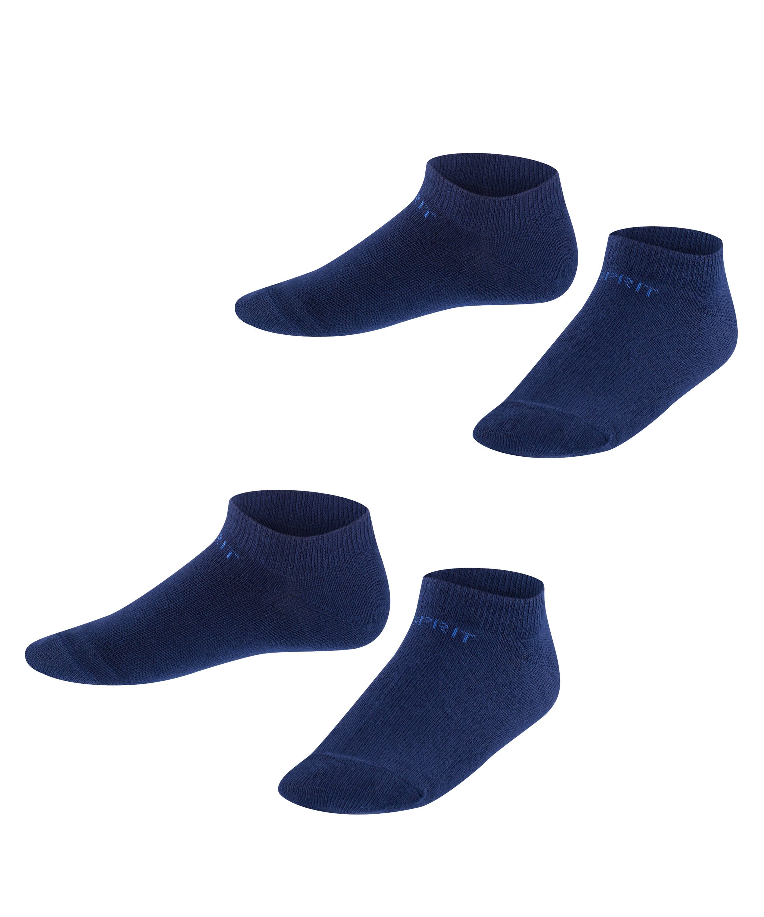 Esprit Sneakersocken Foot Logo (2 Paar) verstärkt, knöchelfrei, Cotton-Mix