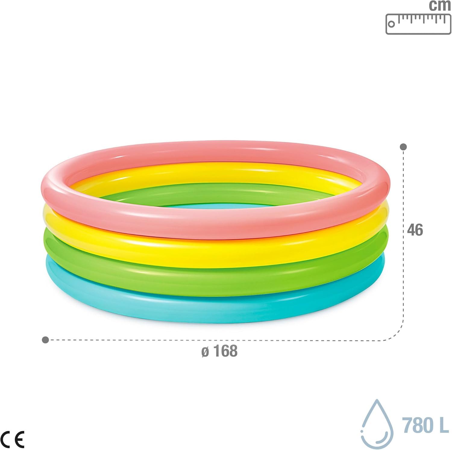 Intex Planschbecken Sunset Glow Baby Pool, 4-Ring (168x46cm)