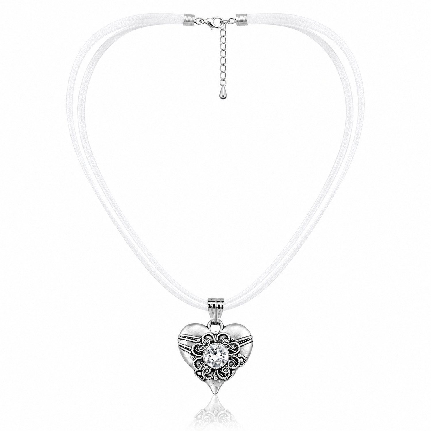 LUISIA® Kette mit Anhänger LUISIA® Halskette "Paula" mit Kristallen von Swarovski® (inkl. Schmuckbox) – Bild 2 von 5
