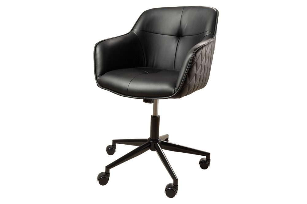 riess-ambiente Drehstuhl EUPHORIA schwarz, Büro · Kunstleder · Metall · höhenverstellbar · mit Armlehne · Design