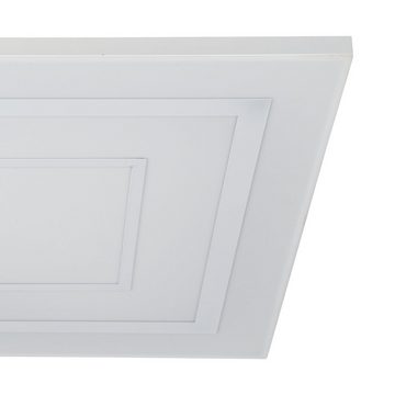 EGLO LED Deckenleuchte Albarca, Leuchtmittel inklusive, Deckenleuchte, Aufbauleuchte, Wohnzimmerlampe, Deckenlampe, 44x44 cm