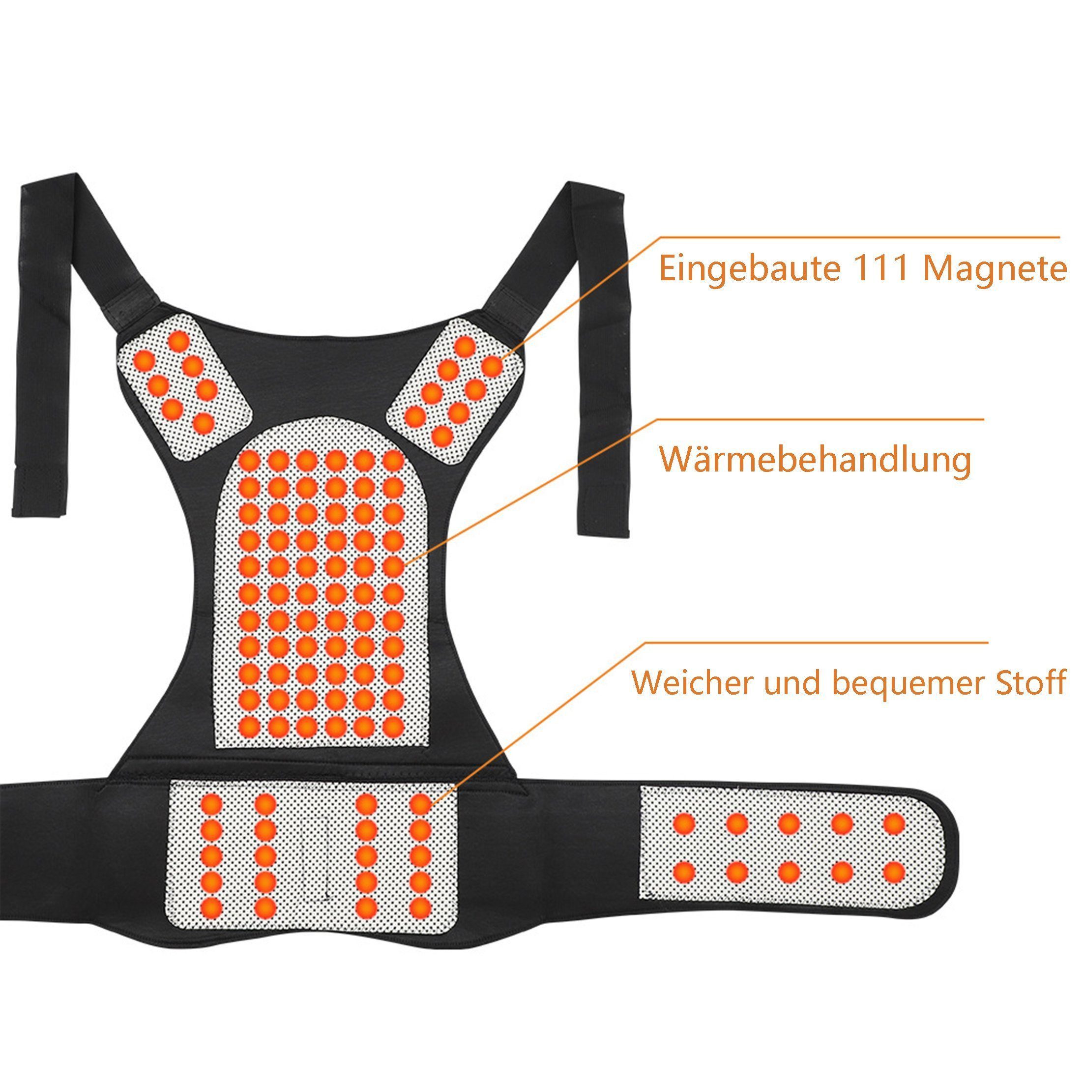feinlux Funktionsweste Wärmegürtel Selbsterwärmende Magnettherapie-Weste (Packung, Magnet-Wärmeweste) 111 Magnete, Selbsterwärmendes Produkt,keine Notwendigkeit Batterien