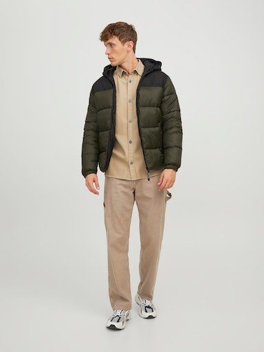 Jack & Jones Steppjacke JJETOBY HOOD PUFFER SN Rosin