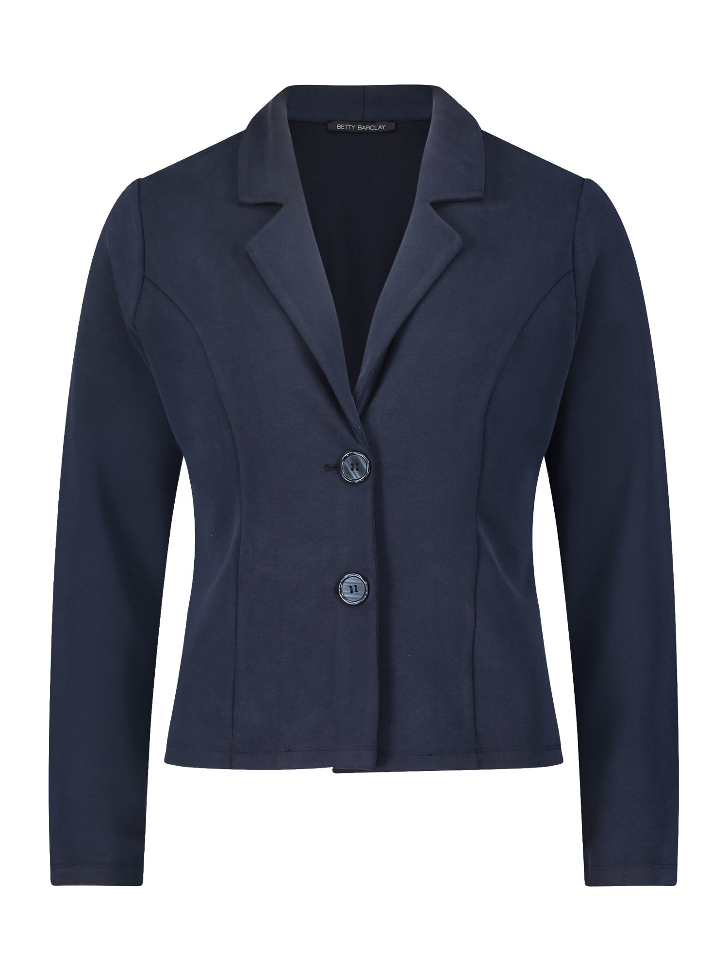 Betty Barclay Jackenblazer blau,Elegant,Polyester,Unifarben,Reverskragen,Lang,Regular Fit