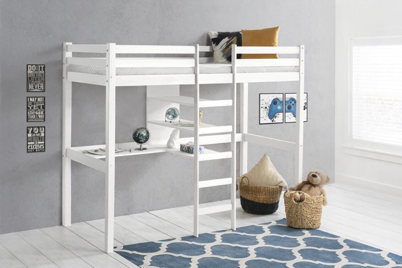 Homeline Kinderbett Hochbett mit Tisch Kinderbett günstig online kaufen