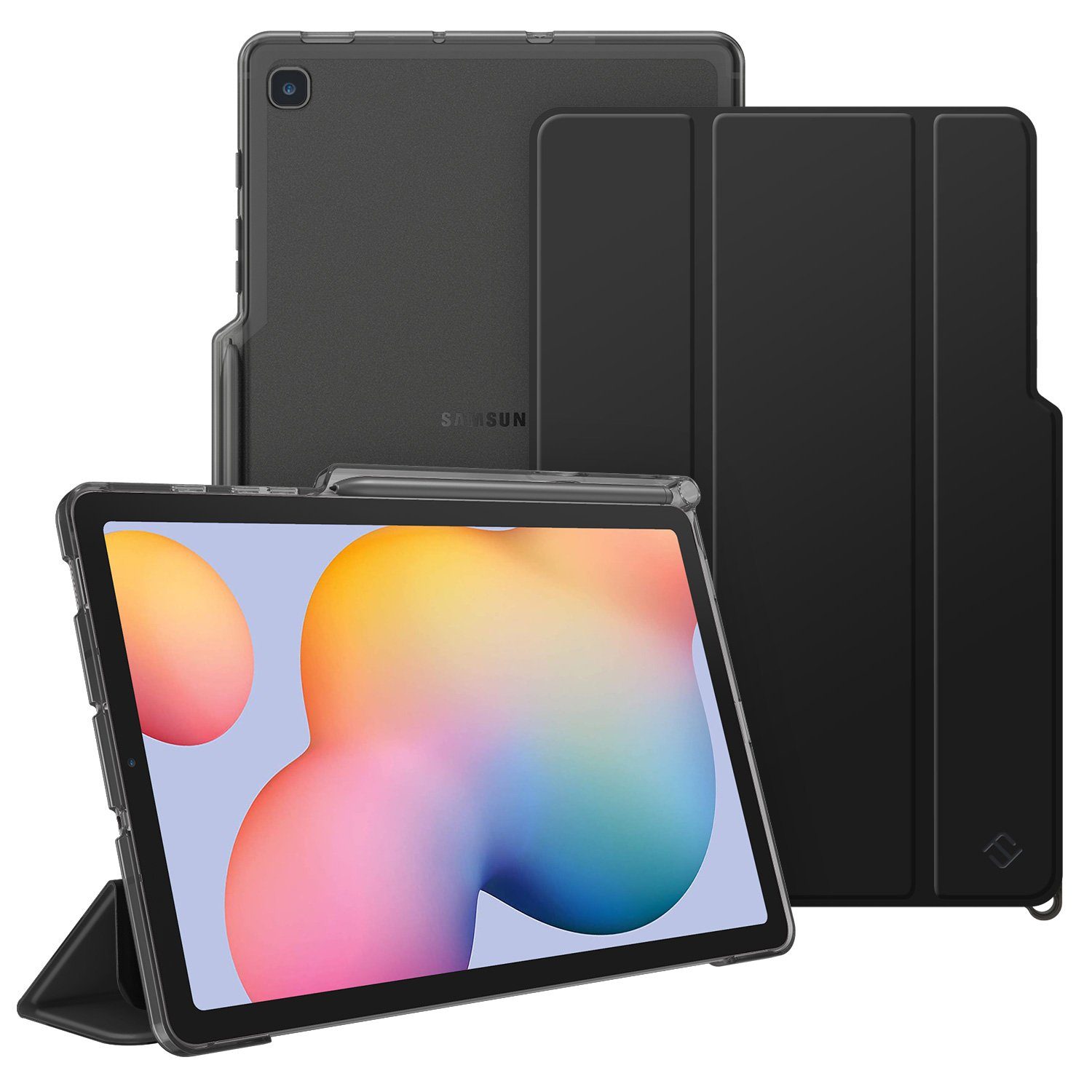 Fintie Tablet-Hülle für Samsung Galaxy Tab S6 Lite 10,4 Zoll 2024/2022/2020 Tablet, Slim Hülle mit Transparenter Rückseite und Auto Schlaf/Wach Funktion