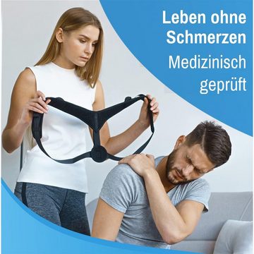 XDeer Rückenbandage Haltungskorrektur Rücken Geradehalter Damen und Herren, Rückenbandage Rückenstütze für Nacken Rücken Shulter