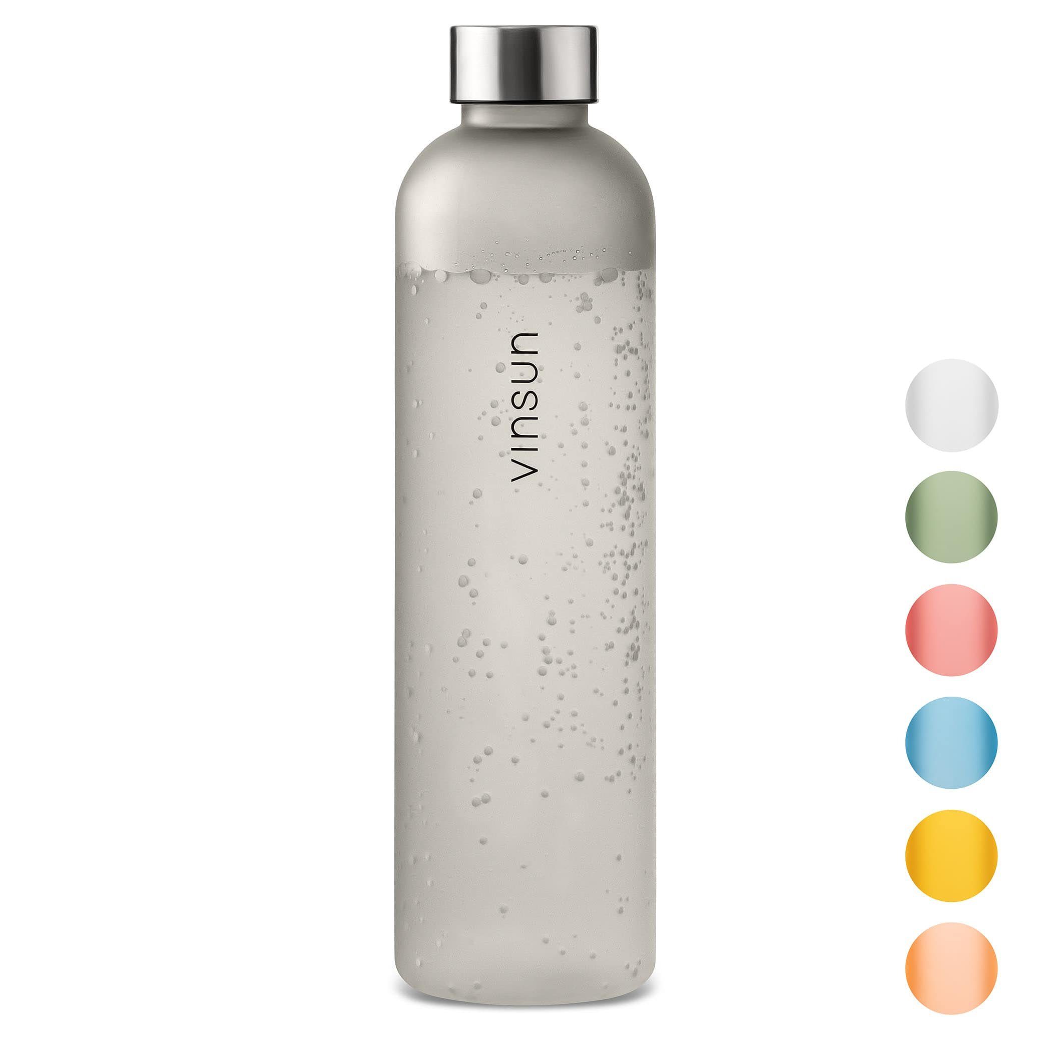 Tritan, Trinkflasche auslaufsicher, Kohlensäure und Geruchs- frei, 650ml, Trinkflasche Grau Geschmacksneutral, bruchsicher, geeignet, auslaufsicher Vinsun BPA