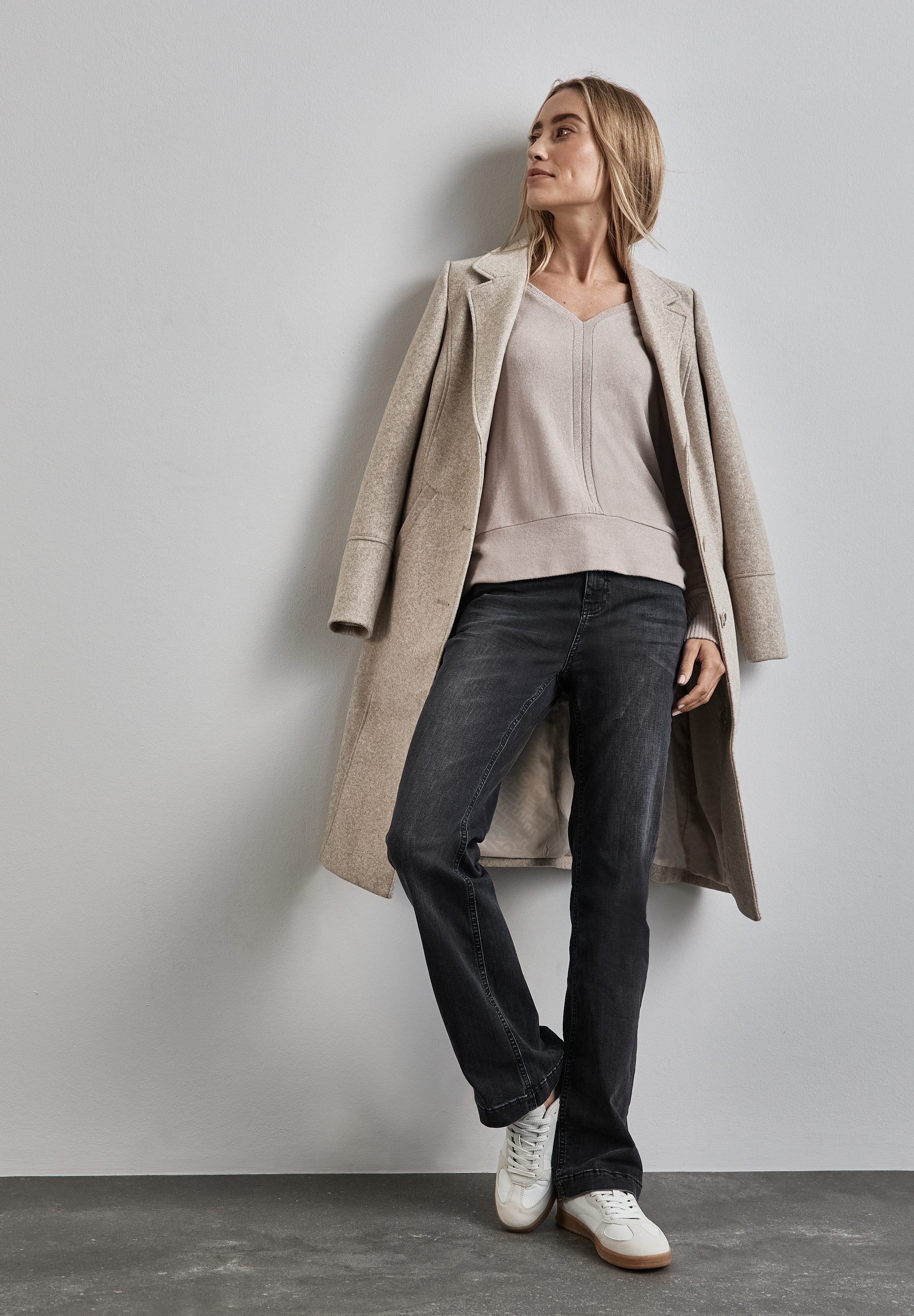 STREET ONE Strickpullover mit Glitzerdetails