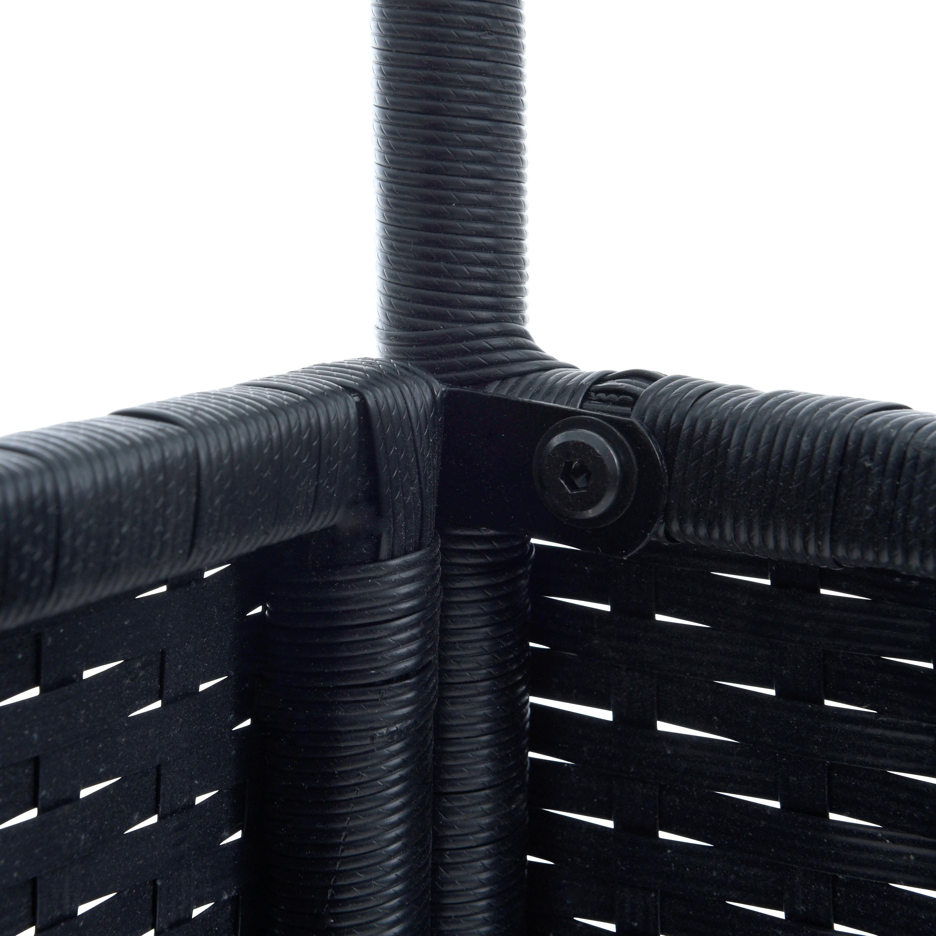 ESTEXO Gartentisch Beistelltisch Tisch Polyrattan Rattan Balkontisch Rund Schwarz – Bild 4 von 5