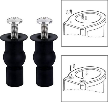 Homewit WC-Sitz 2tlg Klodeckel Befestigung, Schrauben Scharnier für Toilettensitz