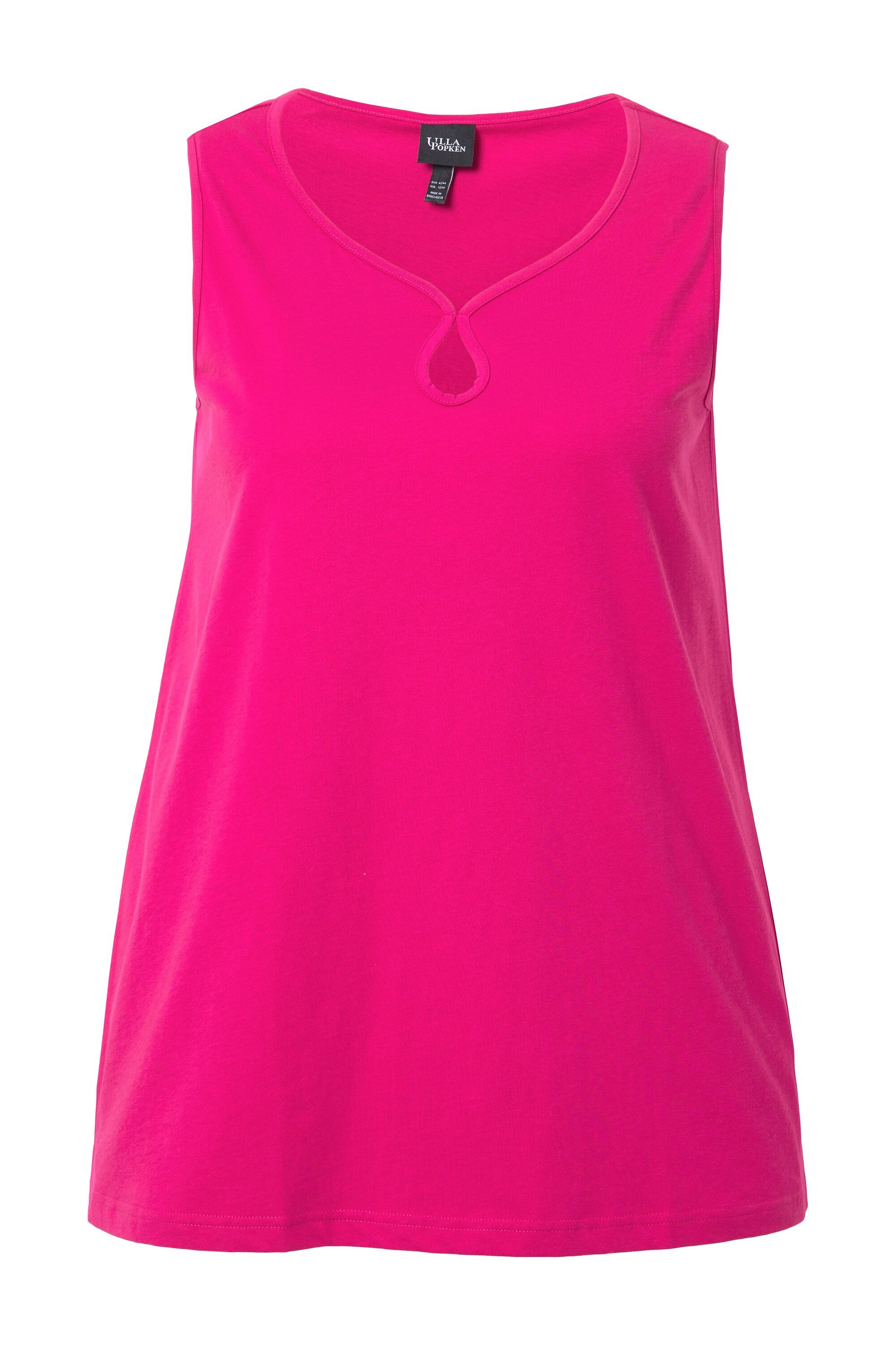 Ulla Popken Longtop Top Cut-Out A-Linie Herzausschnitt ärmellos günstig online kaufen