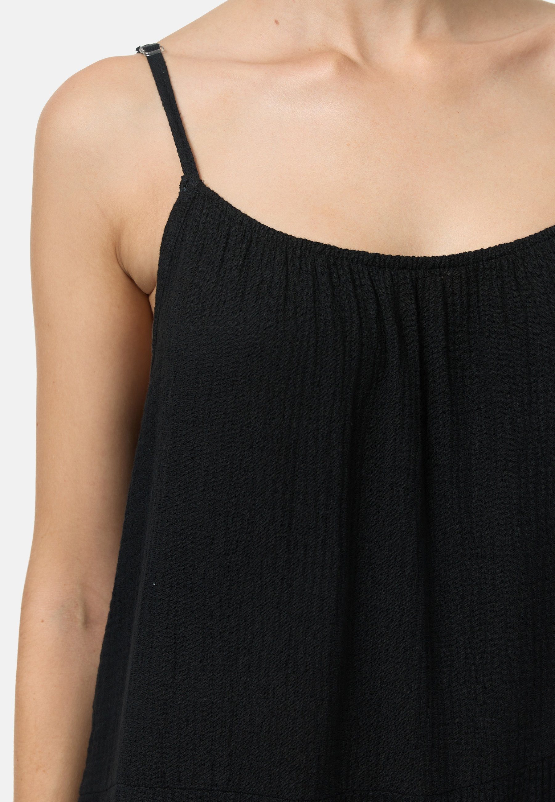 Rayshyne Maxikleid PM48 (Romantisches Maxikleid aus Musselin mit Spaghettiträgern) mit Rüschen, Atmungsaktiv, Hautfreundlich – Bild 2 von 5