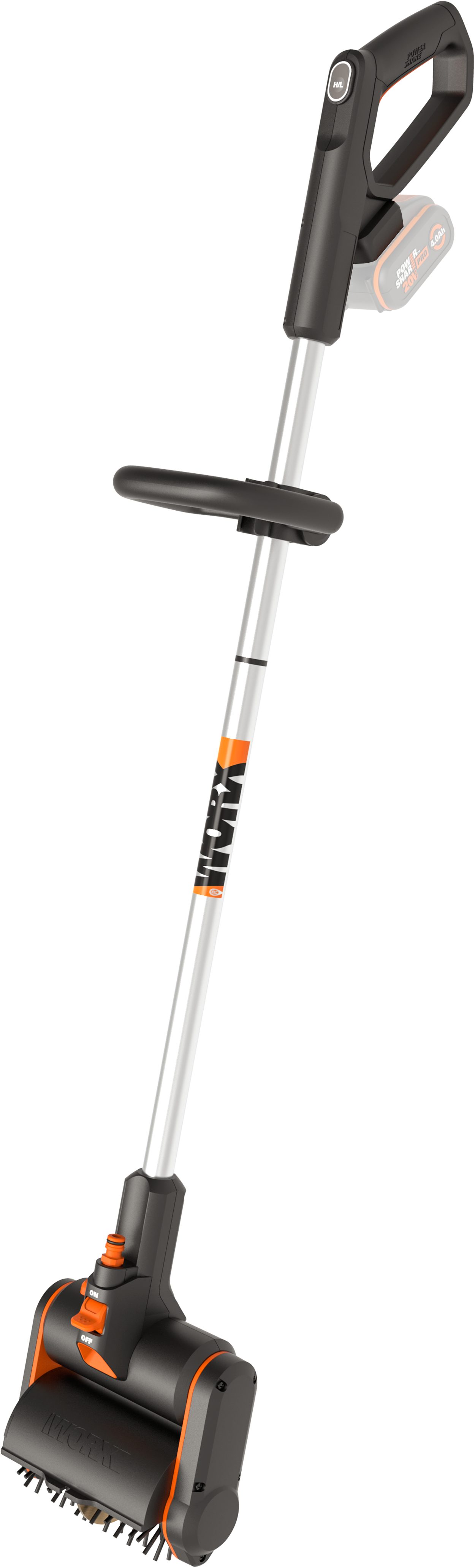 Worx Akku-Fugenbürste Multi-Bürste WG441E.93, 16,5 cm Arbeitsbreite, für Stein, Holz und zur Unkrautentfernung, ohne Akku und Ladegerät