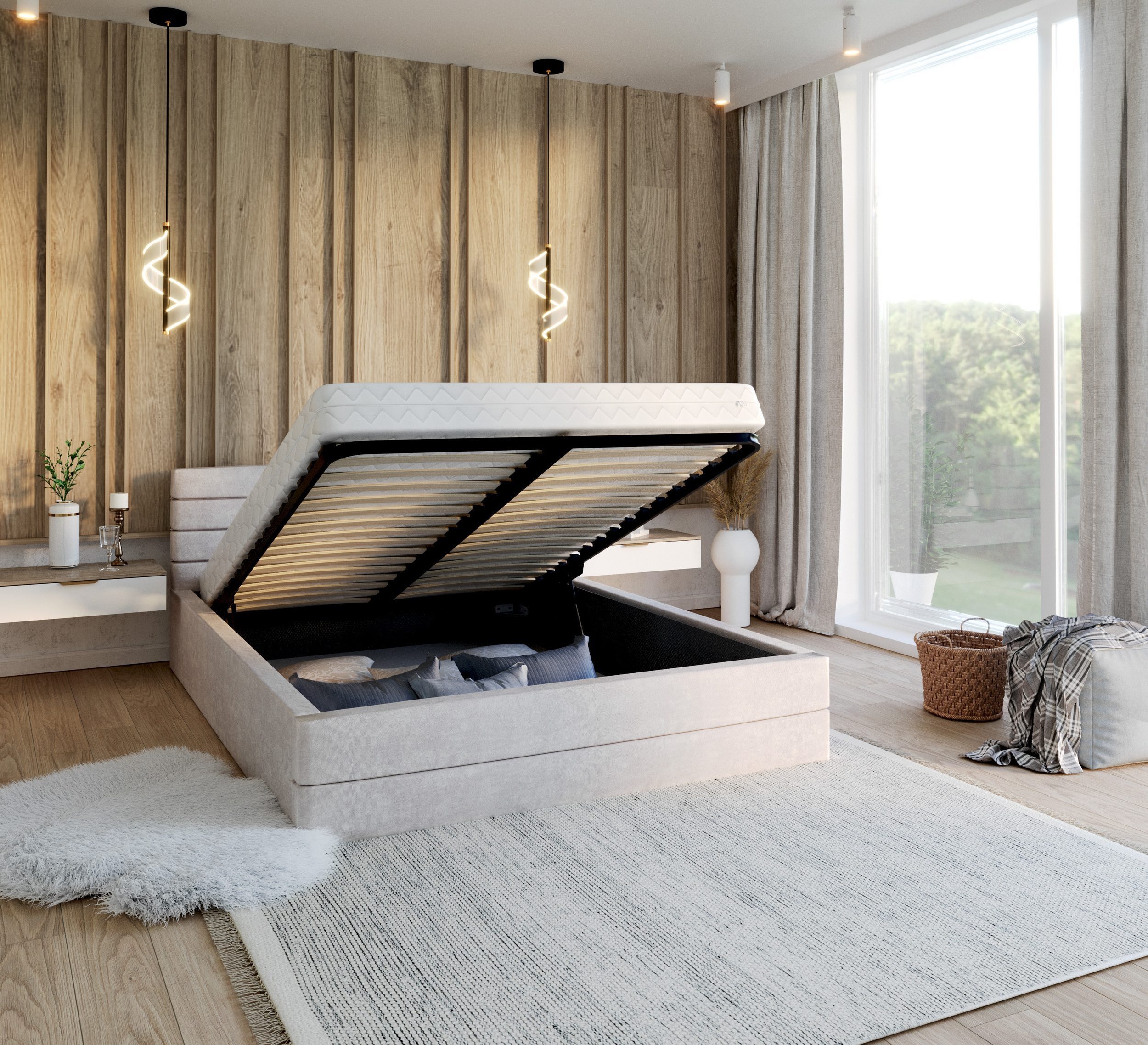 thematys Polsterbett Bett Stauraumbett Velours 90x200, 120x200, 140x200, 16 günstig online kaufen