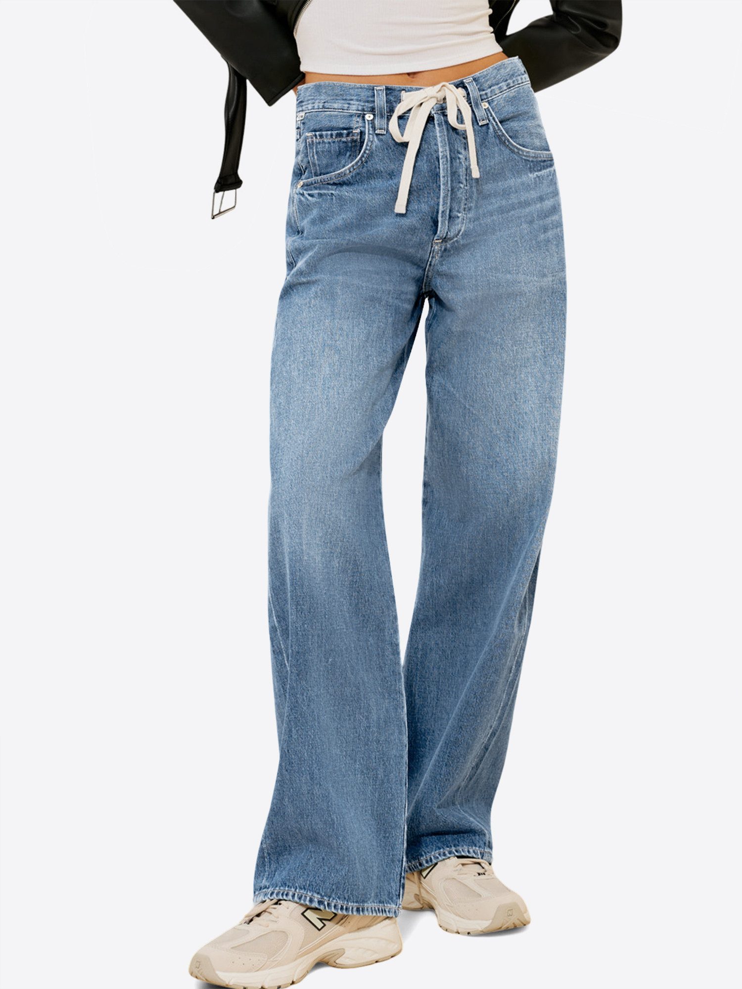 Imily Bela Weite Jeans Damen Locker Sitzende Boyfriend-Hose (Packung, 1-tlg günstig online kaufen