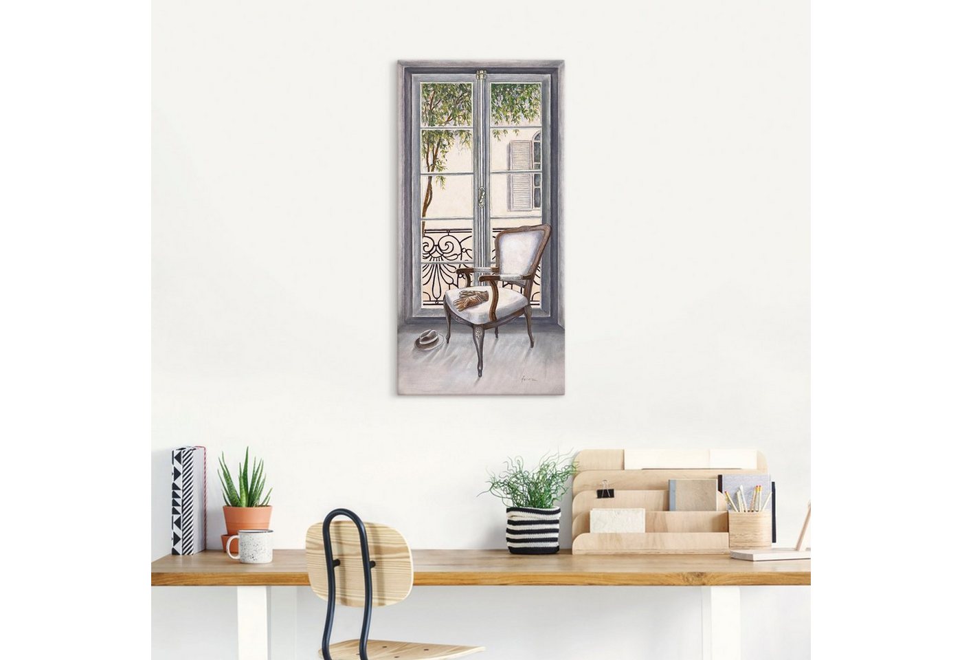Artland Wandbild »Sessel vor einem Fenster«, Innenarchitektur (1 Stück), in vielen Größen & Produktarten - Alubild / Outdoorbild für den Außenbereich, Leinwandbild, Poster, Wandaufkleber / Wandtattoo auch für Badezimmer geeignet-HomeTrends