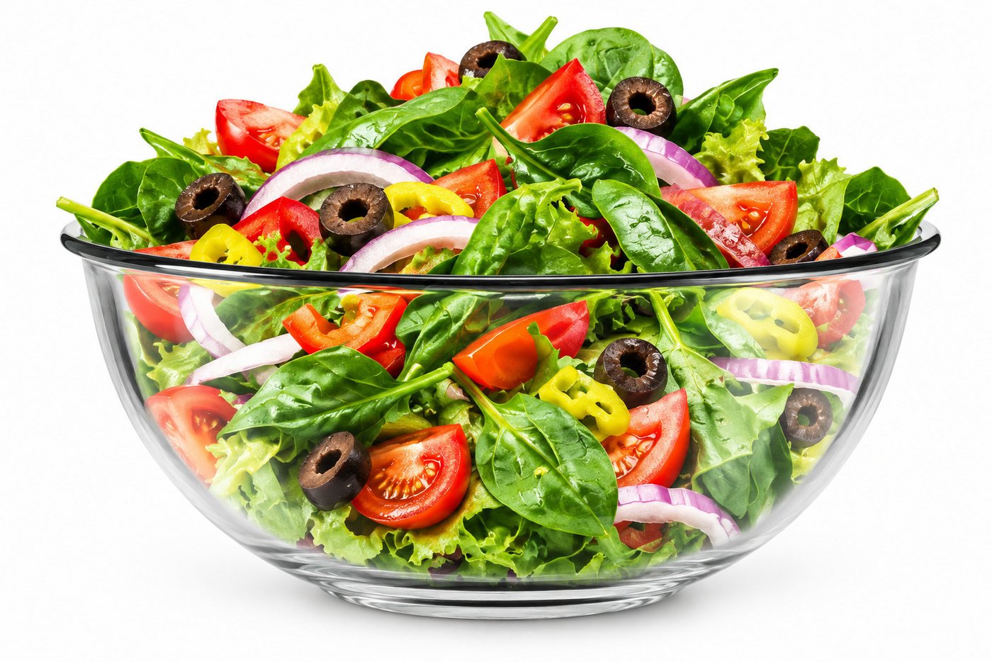 Sendez Schale Salatschale 3L Salatschüssel Servierschale Schüssel Hitzebeständig, Glas
