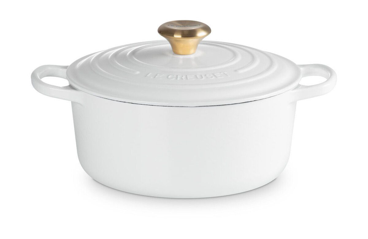 LE CREUSET Bräter Bräter mit Deckel 24 cm Signature White