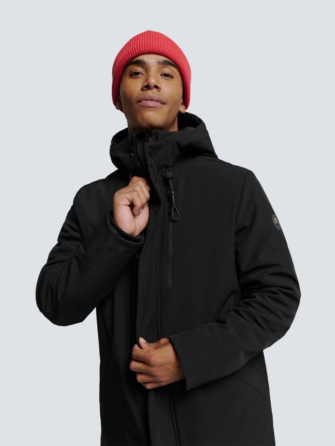 NO EXCESS Parka No Excess Softshell-Jacke mit Kapuze