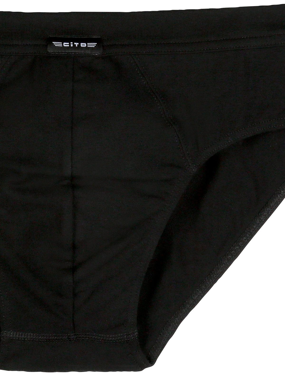 CiTO Slip 3er Pack Herren Slip cotton flex (Packung, 3-St) gerundeter Beinausschnitt