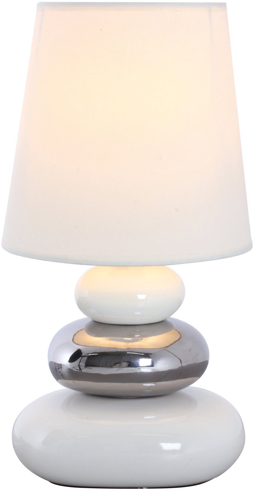 näve Tischleuchte Stoney, ohne Leuchtmittel, mit Keramikfuß und Textilschir günstig online kaufen