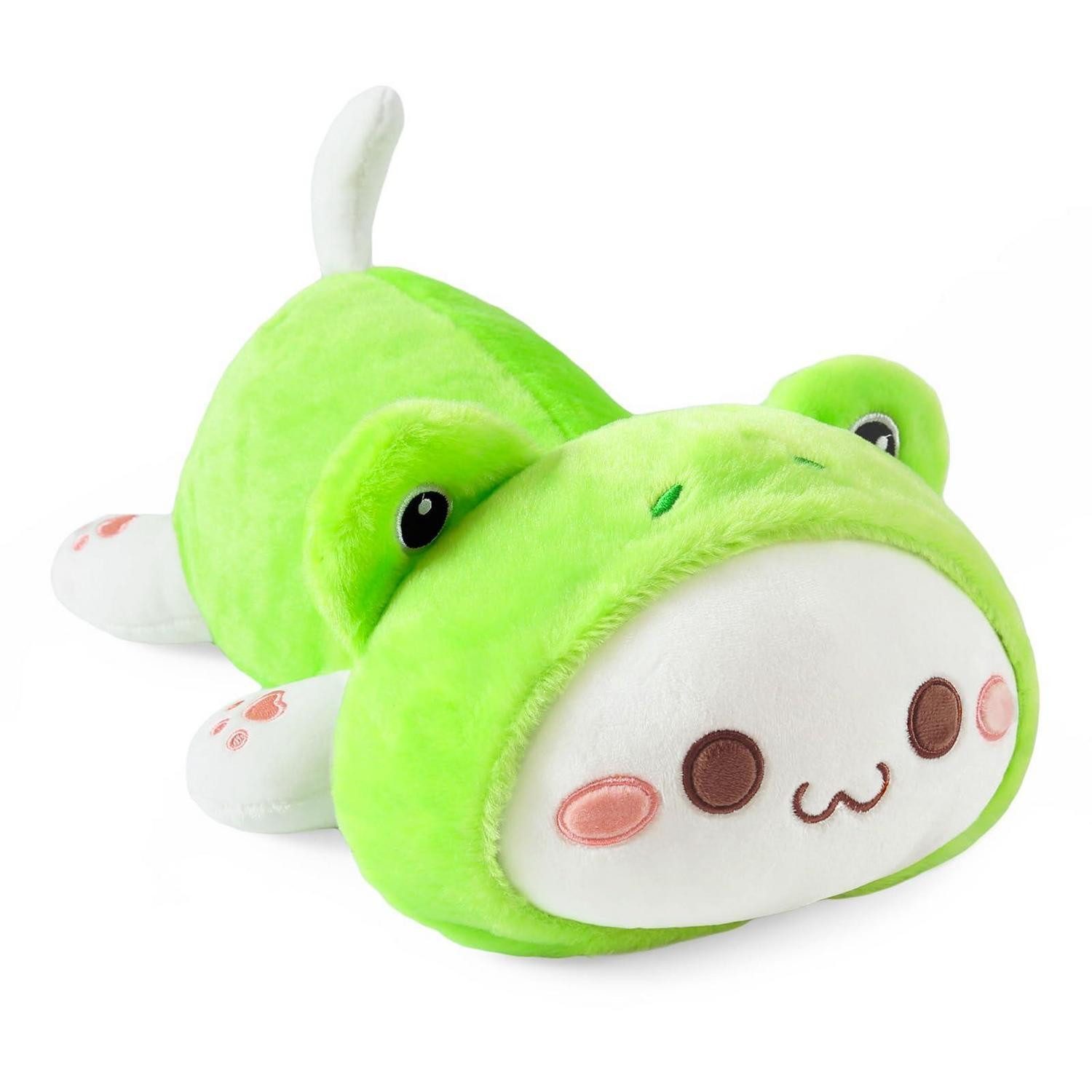 LuxusKollektion Kuscheltier Plüschtier Frosch Katze Plüsch Spielzeug 50cm Grüne Frosch Katze
