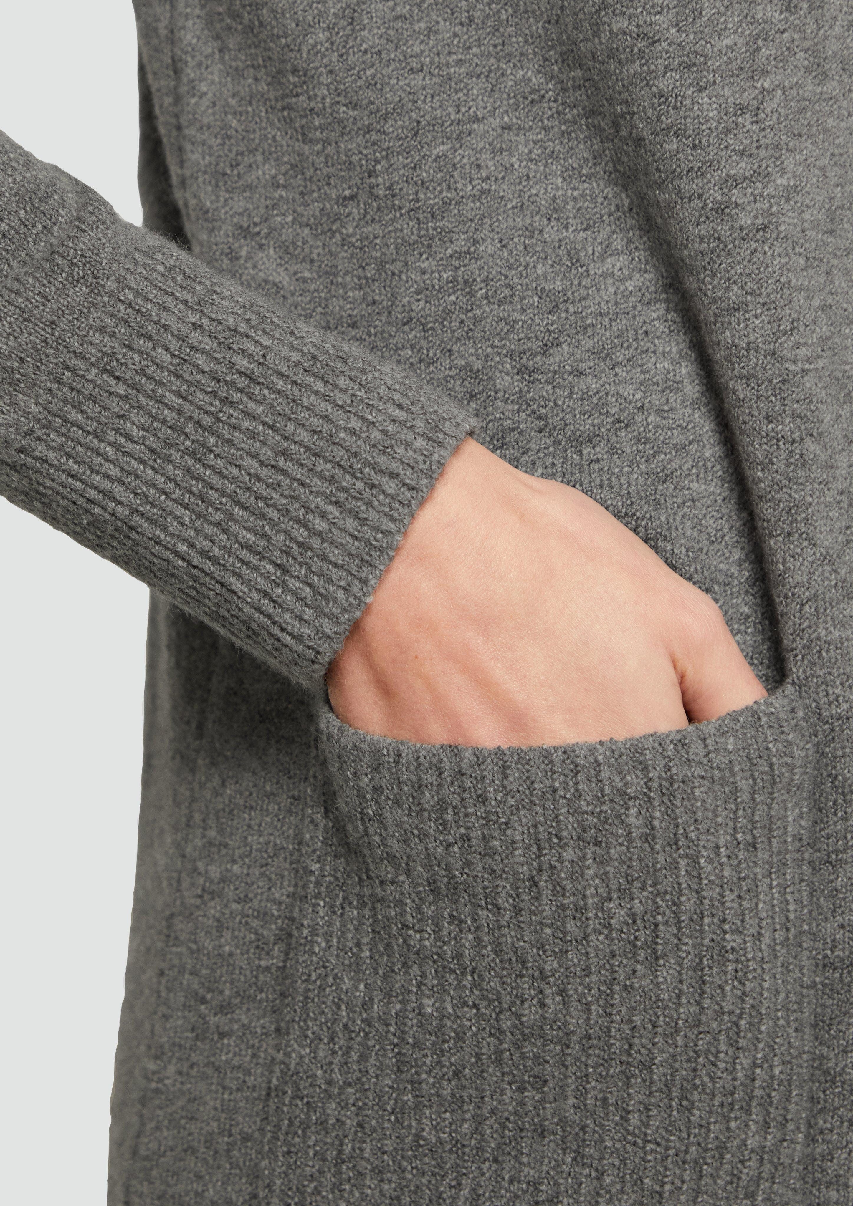 s.Oliver Strickjacke Lange Strickjacke mit Rippbündchen günstig online kaufen