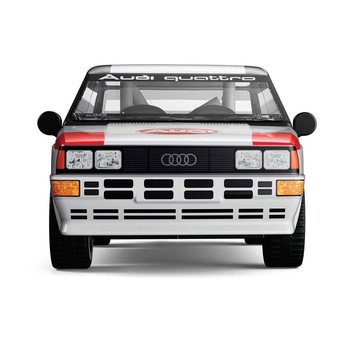 COBI Weihnachtsbaumkugel Bausatz Audi Quattro Group 4 weiß/gelb 1:35 1 Figur – Bild 2 von 5