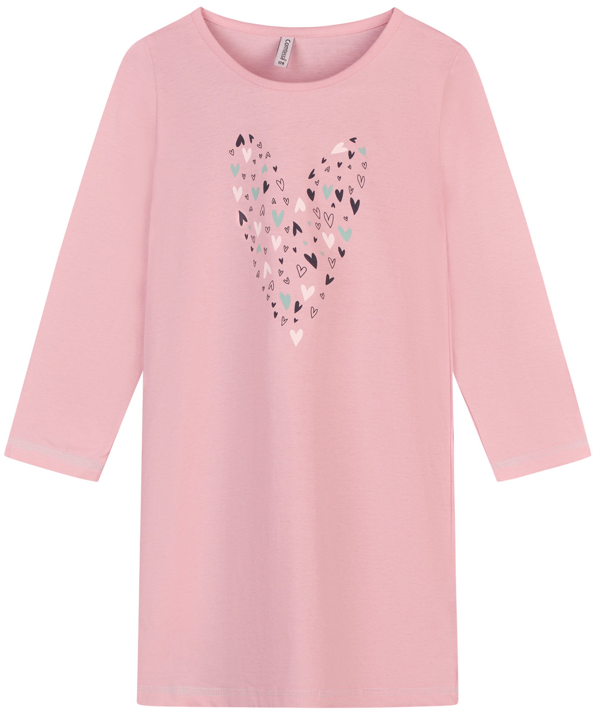 comtessa Nachthemd Iceberg Buddies (1-tlg., 1-teilig) Mädchen Sleepshirt lang Pyjama Langarm Baumwolle