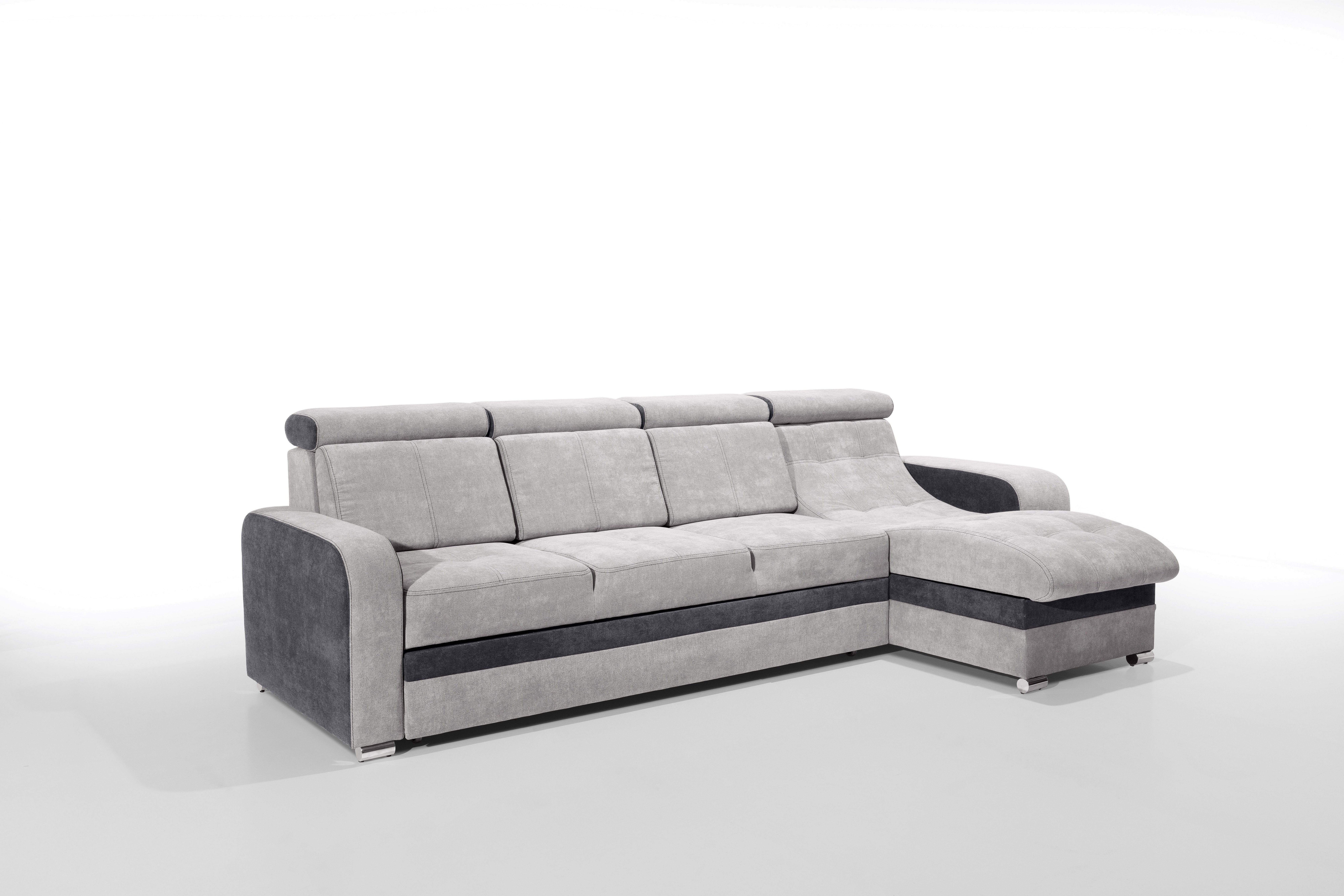 robin Ecksofa Bristol Schlafcouch Schlaffunktion Verstellbare Kopfstützen