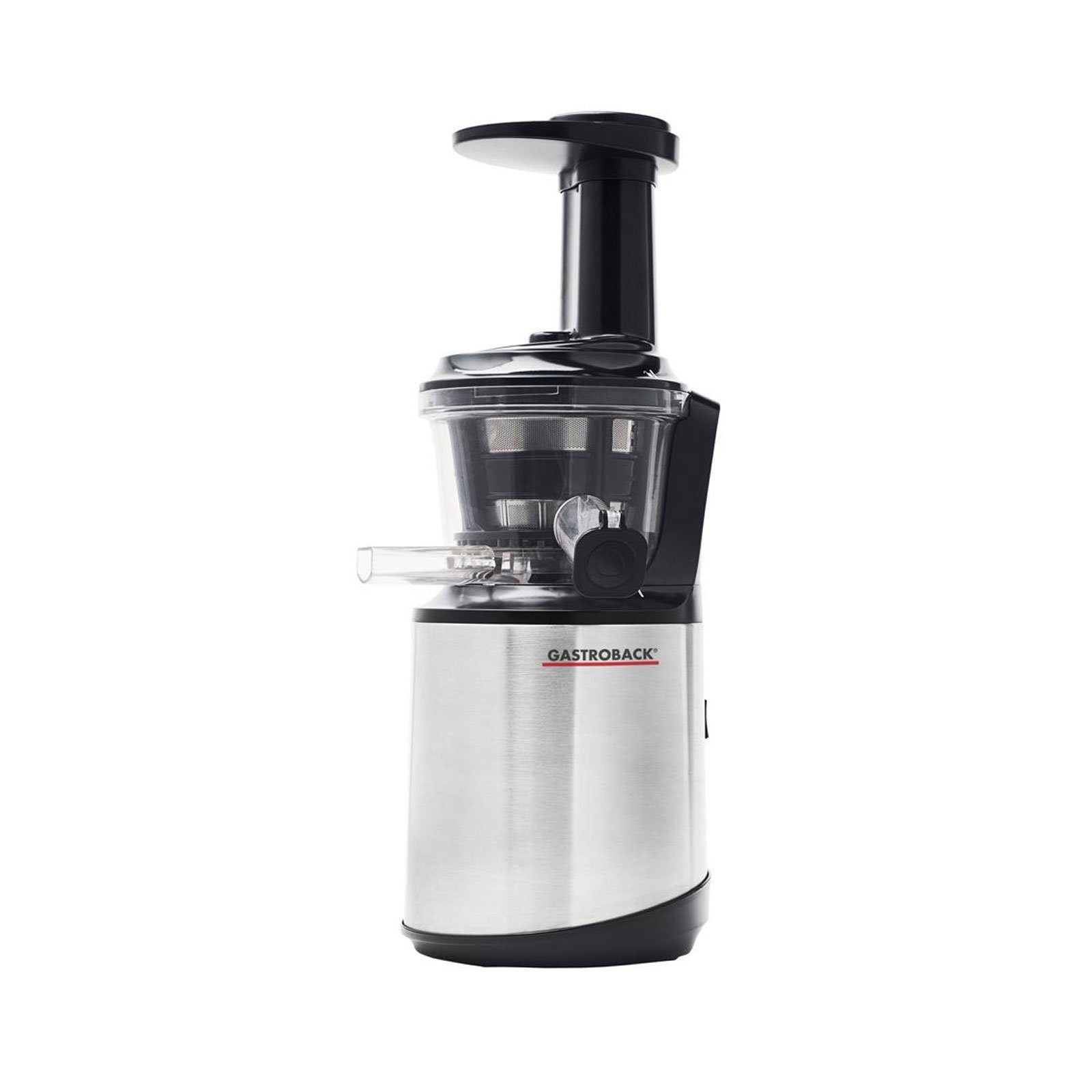 Gastroback Entsafter 40145 Slow Juicer Advanced Vital, 150 W, 150 Watt Motor, Deckel mit Sicherheitsabschaltung, Edelstahlgehäuse