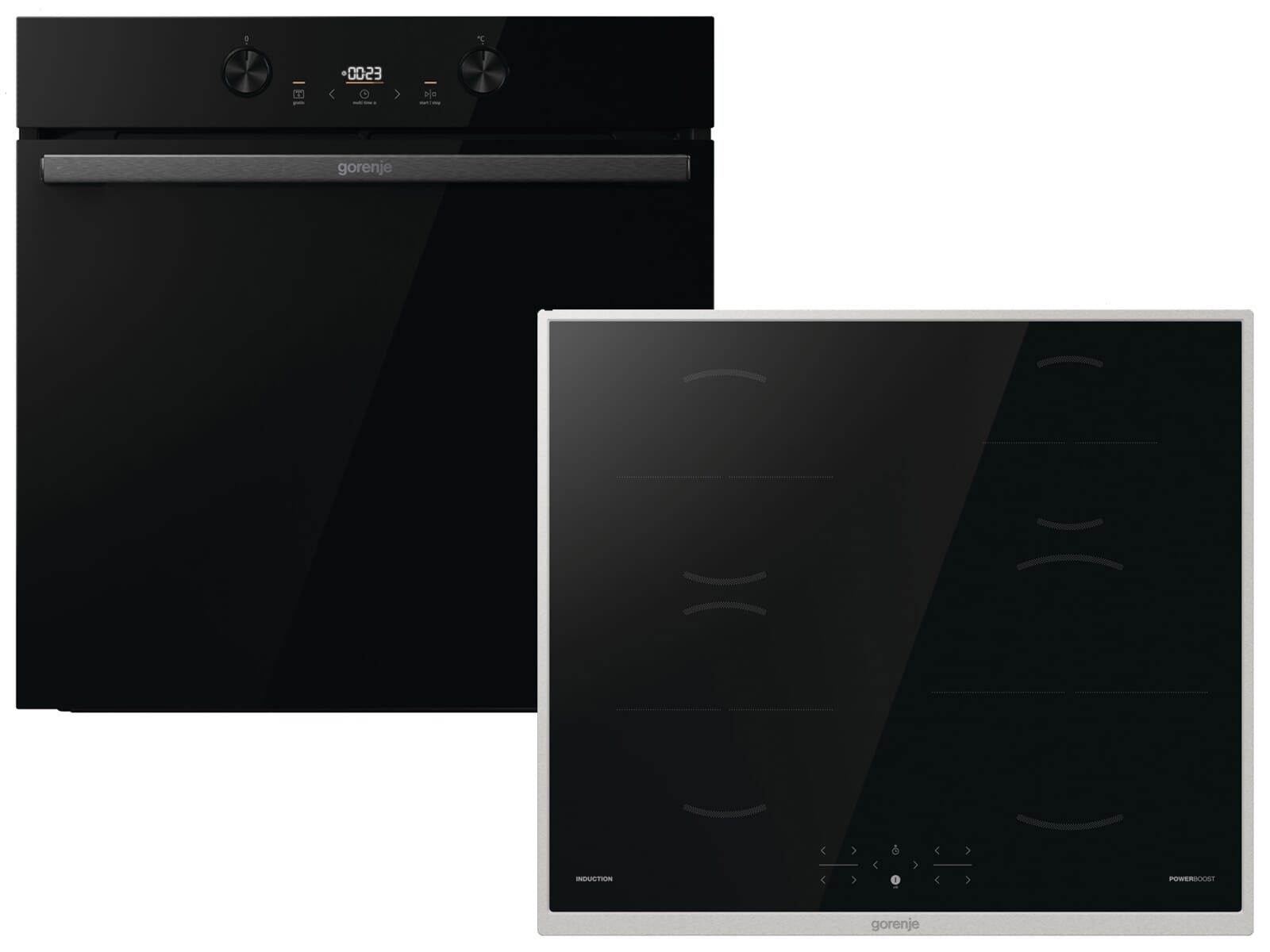 GORENJE Backofen-Set, Reinigung mit Wasser / Dampf, Timer, TouchControl-Bedienung