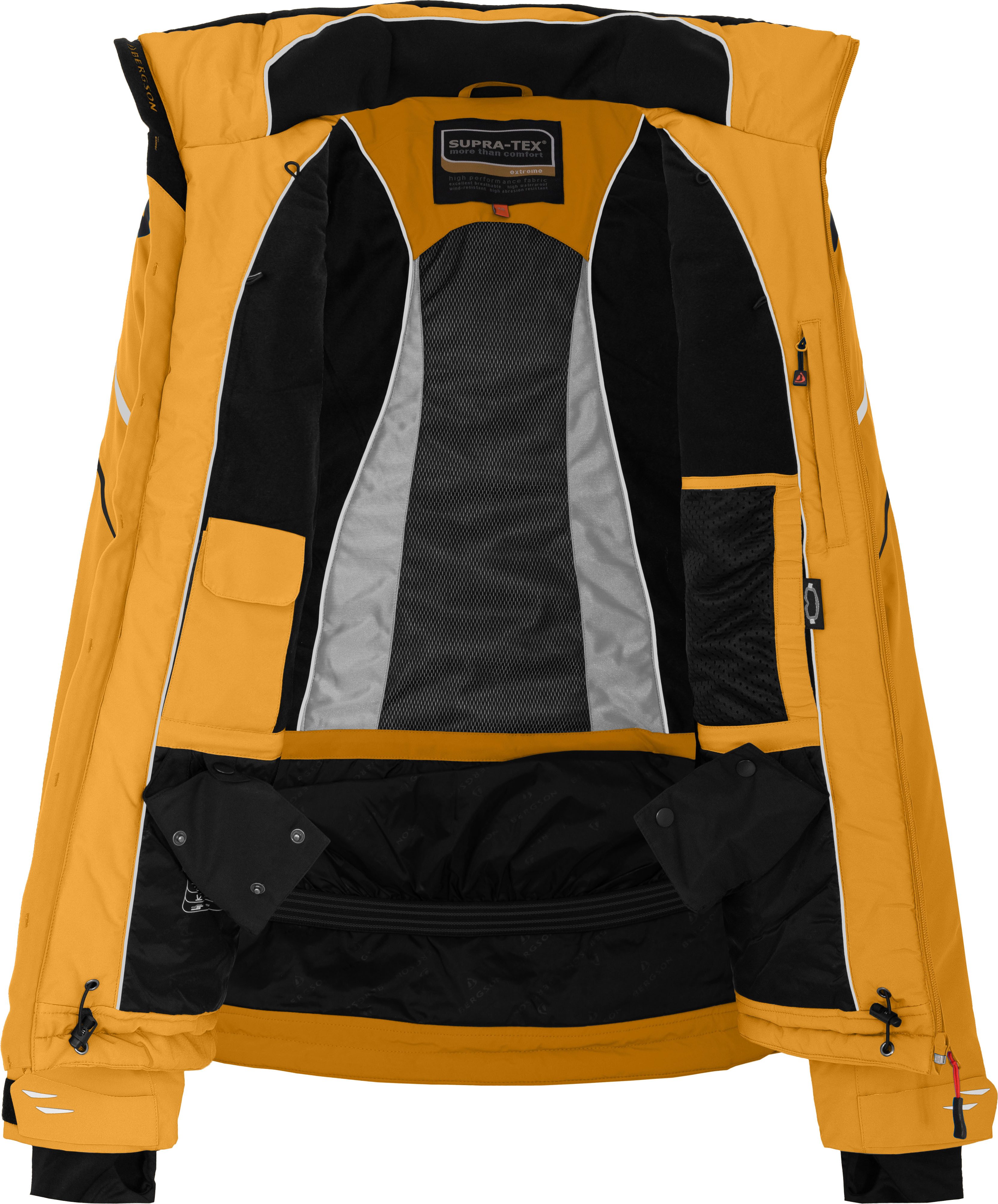 Bergson Skijacke DISTRICT Herren Skijacke, wattiert, wasserdicht (20000 mm), Normalgrößen, gold – Bild 4 von 5