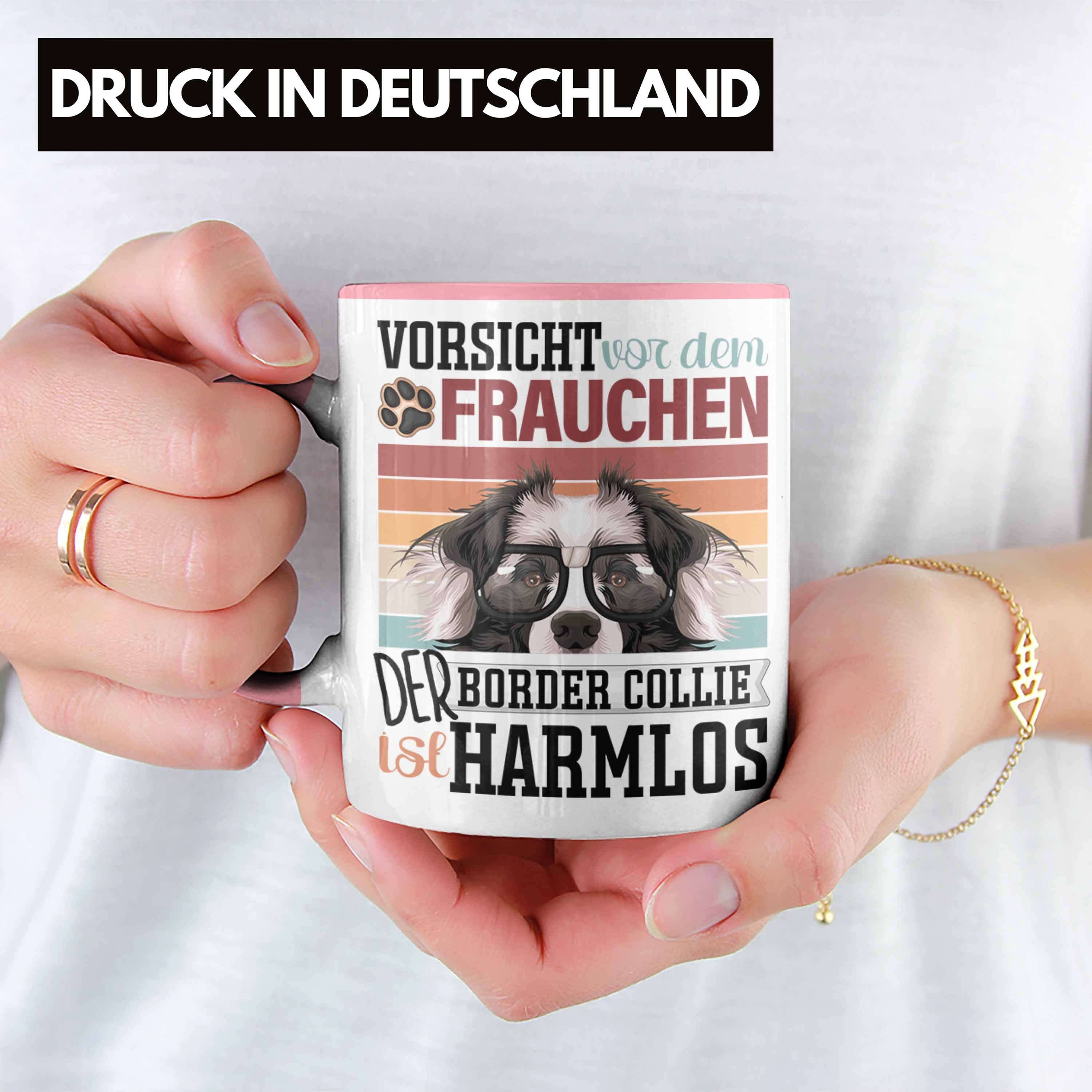 Trendation Tasse Border Collies Lustiger Frauchen Gesc Geschenk Tasse Spruch Rosa Besitzerin