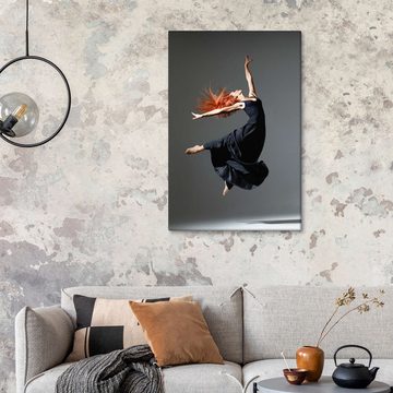 Posterlounge Leinwandbild Editors Choice, Tänzerin mit roten Haaren, Fitnessraum Modern Fotografie